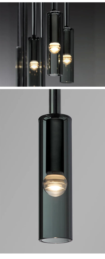 HypeHub Modern Black Glass Bottle Pendant Light – Kitchen Island E27