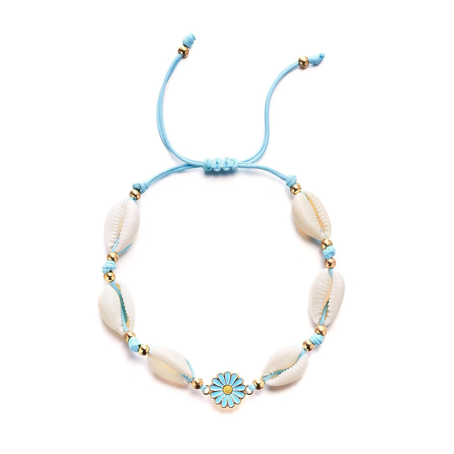 MOONBIFFY Bohemian Shell Bead Bracelet – Women's Ocean Star Turtle Woven