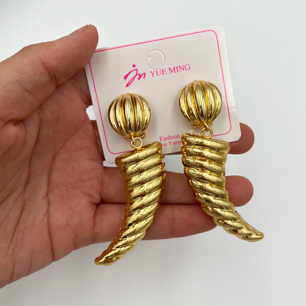 YMChoice Dubai 18K Gold Plated Water Drop Necklace & Earrings Set