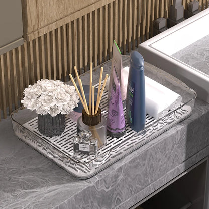 HypeHub Multi-functional PET Drain Storage Tray – Kitchen & Bathroom Organizer
