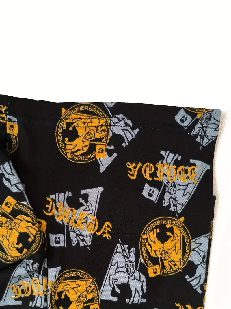 4pcs/set Men's Underwear Sexy Boxer Antibacterial Breathable Retro Print Men Boxer Shorts Boys Thin Flat Corner Panties