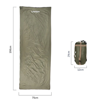 Lixada 190 * 75cm Outdoor Envelope Sleeping Bag Camping Travel Hiking Multifunction Ultra-light 680g