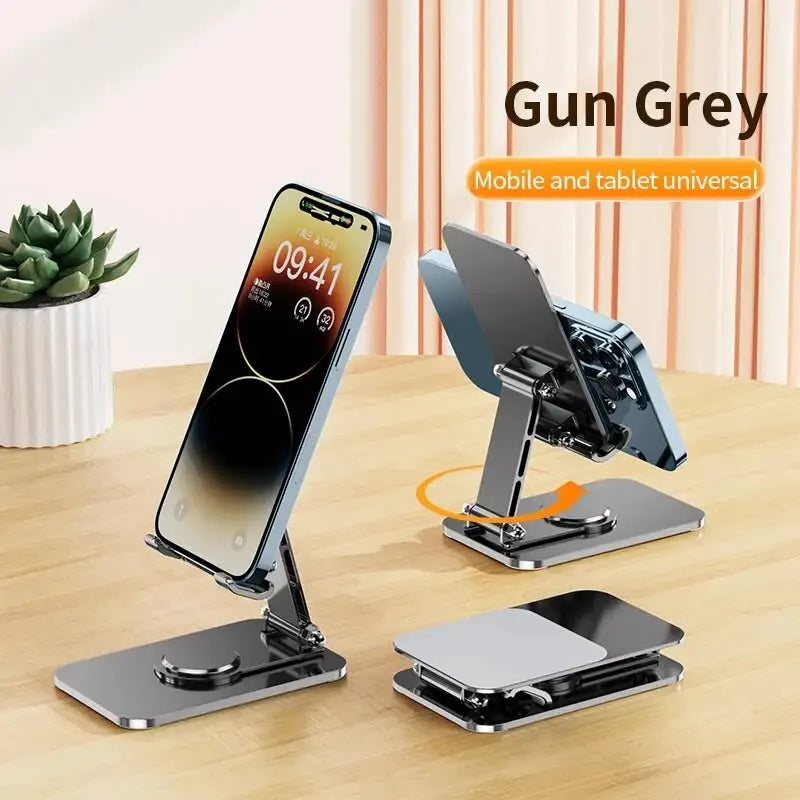 VIKEFON Universal Aluminum Alloy Foldable Phone & Tablet Stand – Adjustable