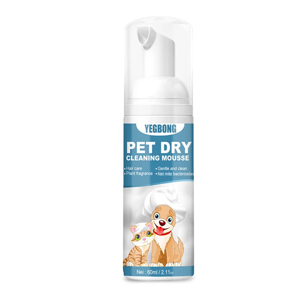 Portable Dog Dry Cleaning Shampoo Great Smelling Cat Dry Shampoo Deodorant No Rinse Cleaner for Pet Outdoor Travel Bath Supplies