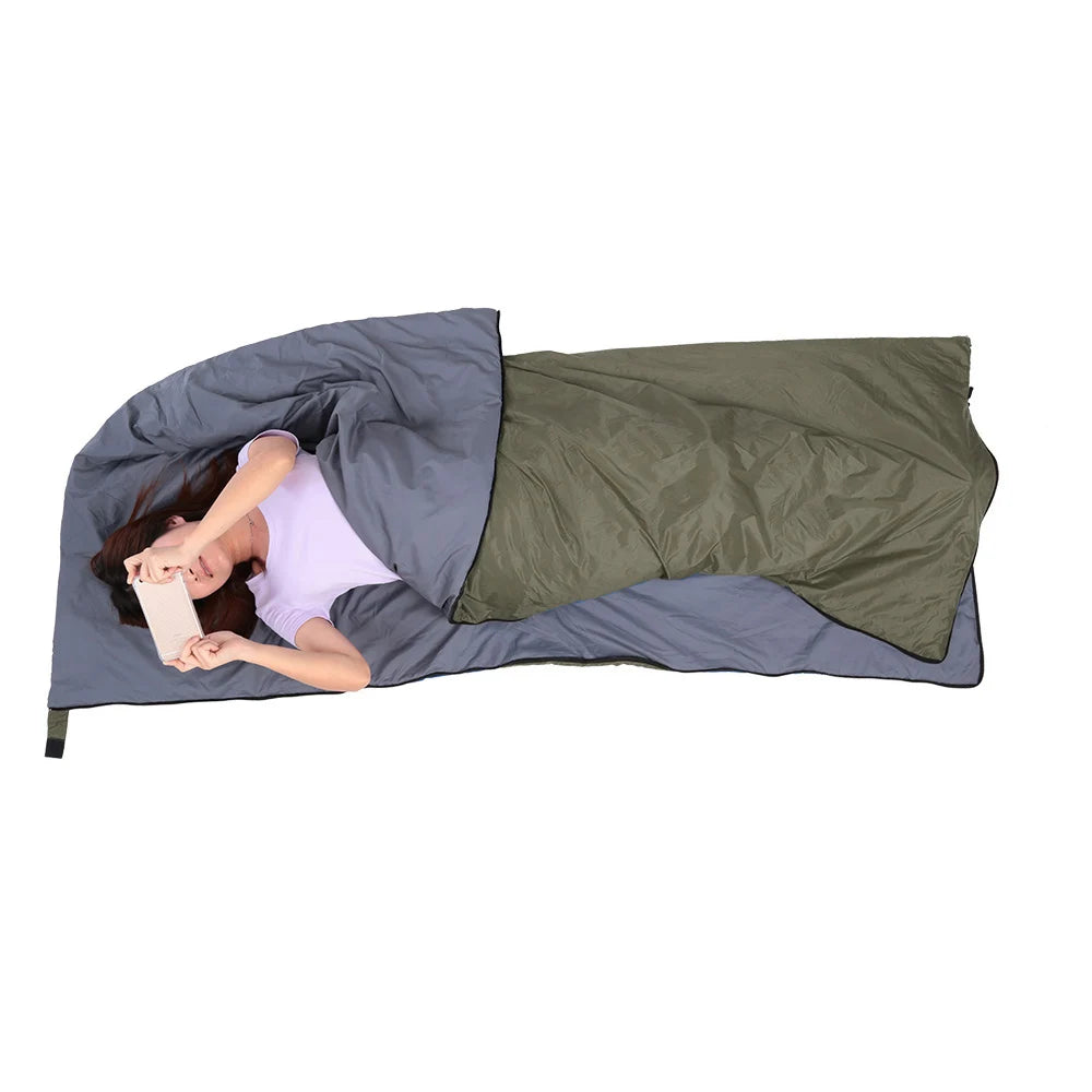 Lixada 190 * 75cm Outdoor Envelope Sleeping Bag Camping Travel Hiking Multifunction Ultra-light 680g
