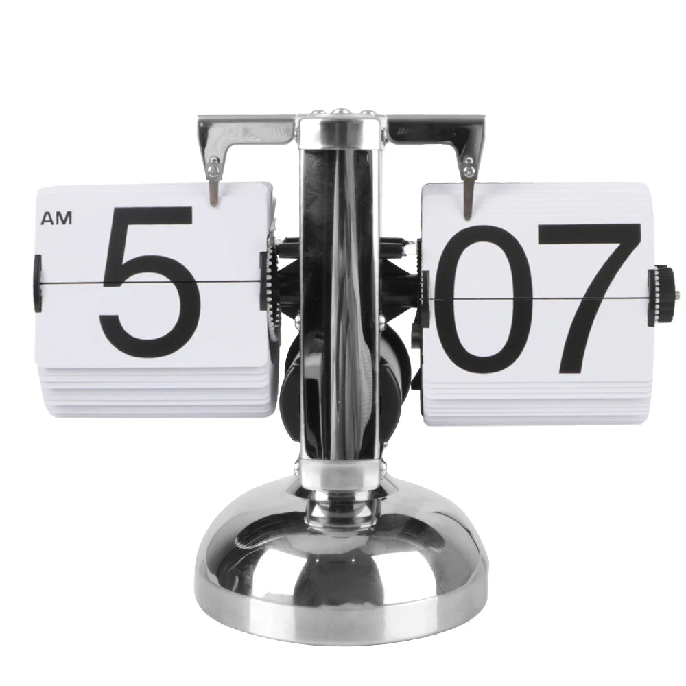 Desktop Clock Auto Flip Flip Internal Gear Operated Home Decors Digital Clock Retro Flip Clock Operated Quartz Clock