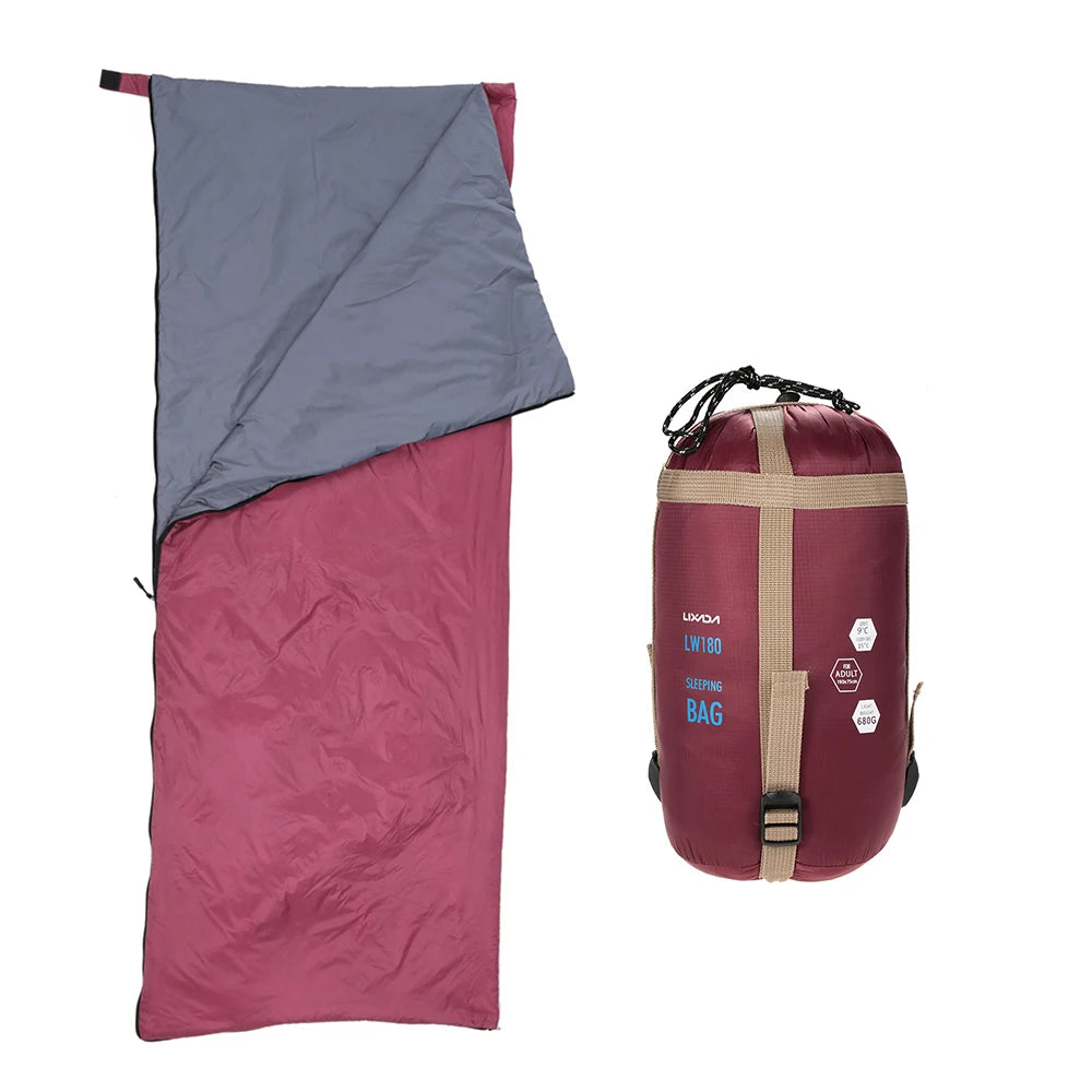 Lixada 190 * 75cm Outdoor Envelope Sleeping Bag Camping Travel Hiking Multifunction Ultra-light 680g