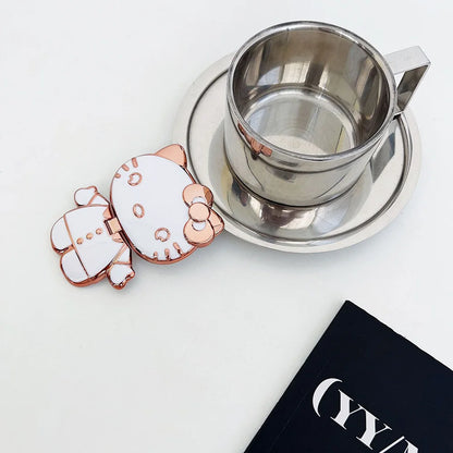 Sanrio Kuromi Phone Holder with Makeup Mirror – Rotatable Stand