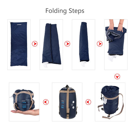 Lixada 190 * 75cm Outdoor Envelope Sleeping Bag Camping Travel Hiking Multifunction Ultra-light 680g