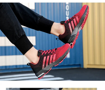 Men Sneakers Fashion Breathable Mesh Comfortable Black Sports Shoes Anti-Slip Outdoor Casual Running Mens Shoe Zapatillas Hombre