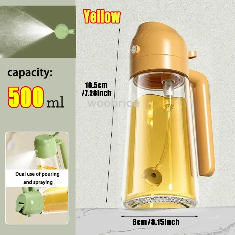 HypeHub 2-in-1 Glass Olive Oil Sprayer – Anti-Leak Cooking Mister