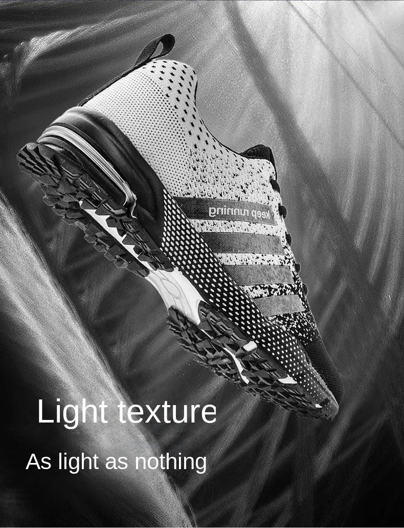 Men Sneakers Fashion Breathable Mesh Comfortable Black Sports Shoes Anti-Slip Outdoor Casual Running Mens Shoe Zapatillas Hombre