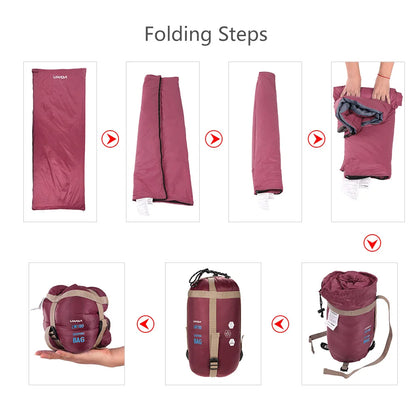 Lixada 190 * 75cm Outdoor Envelope Sleeping Bag Camping Travel Hiking Multifunction Ultra-light 680g