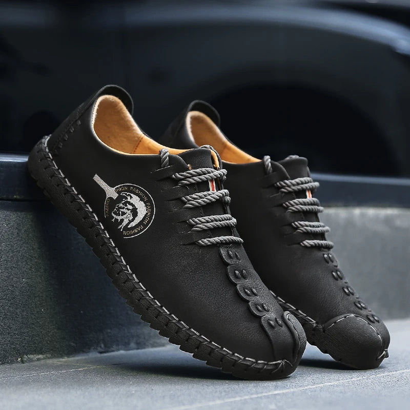 Men's Casual Shoes Fashion Driving Shoes For Men High Quality Loafers Genuine Leather Men Shoes Plus Size 48