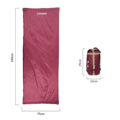 Lixada 190 * 75cm Outdoor Envelope Sleeping Bag Camping Travel Hiking Multifunction Ultra-light 680g