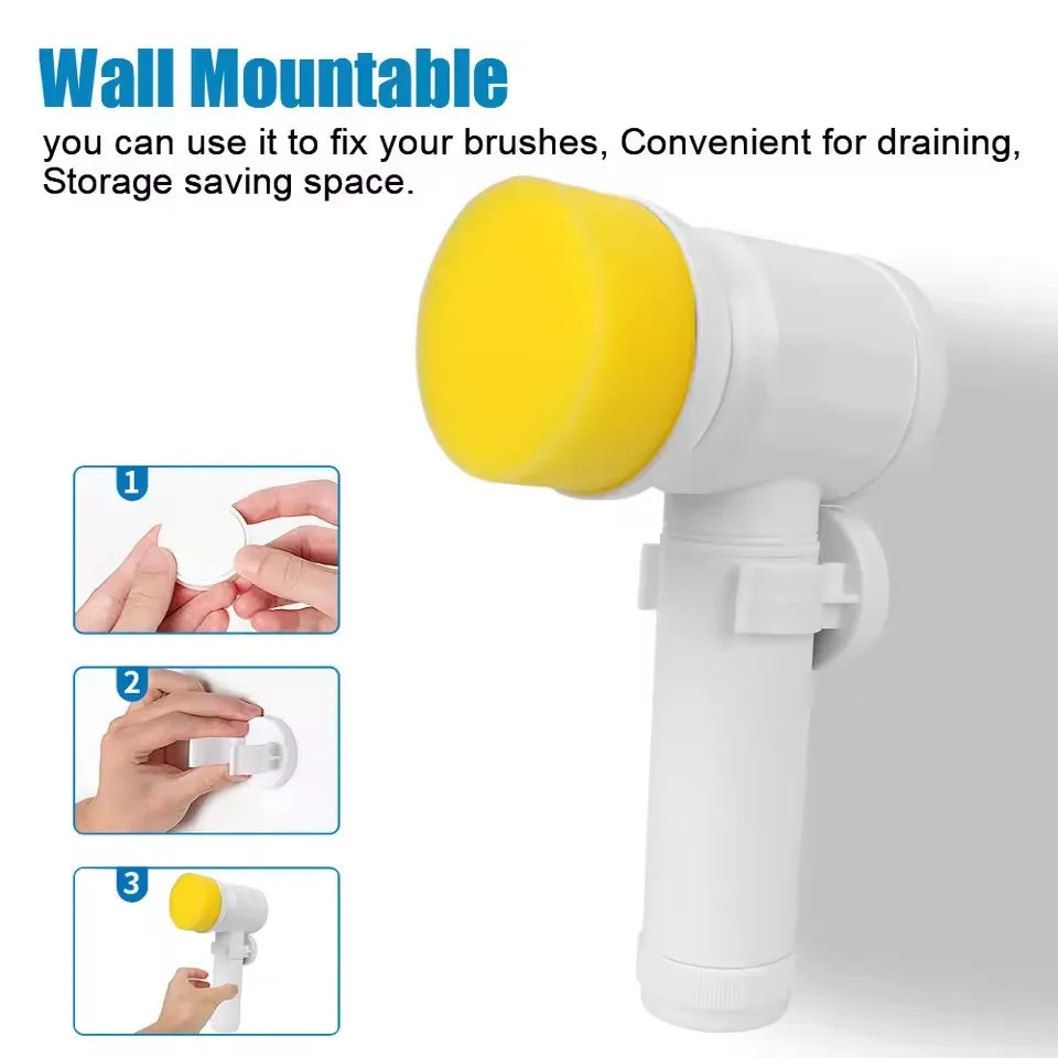Electric Cleaning Brush Kitchen Dishwashing Brush Waterproof USB Rechargeable Automatic Handheld Cleaner Multifunction Household