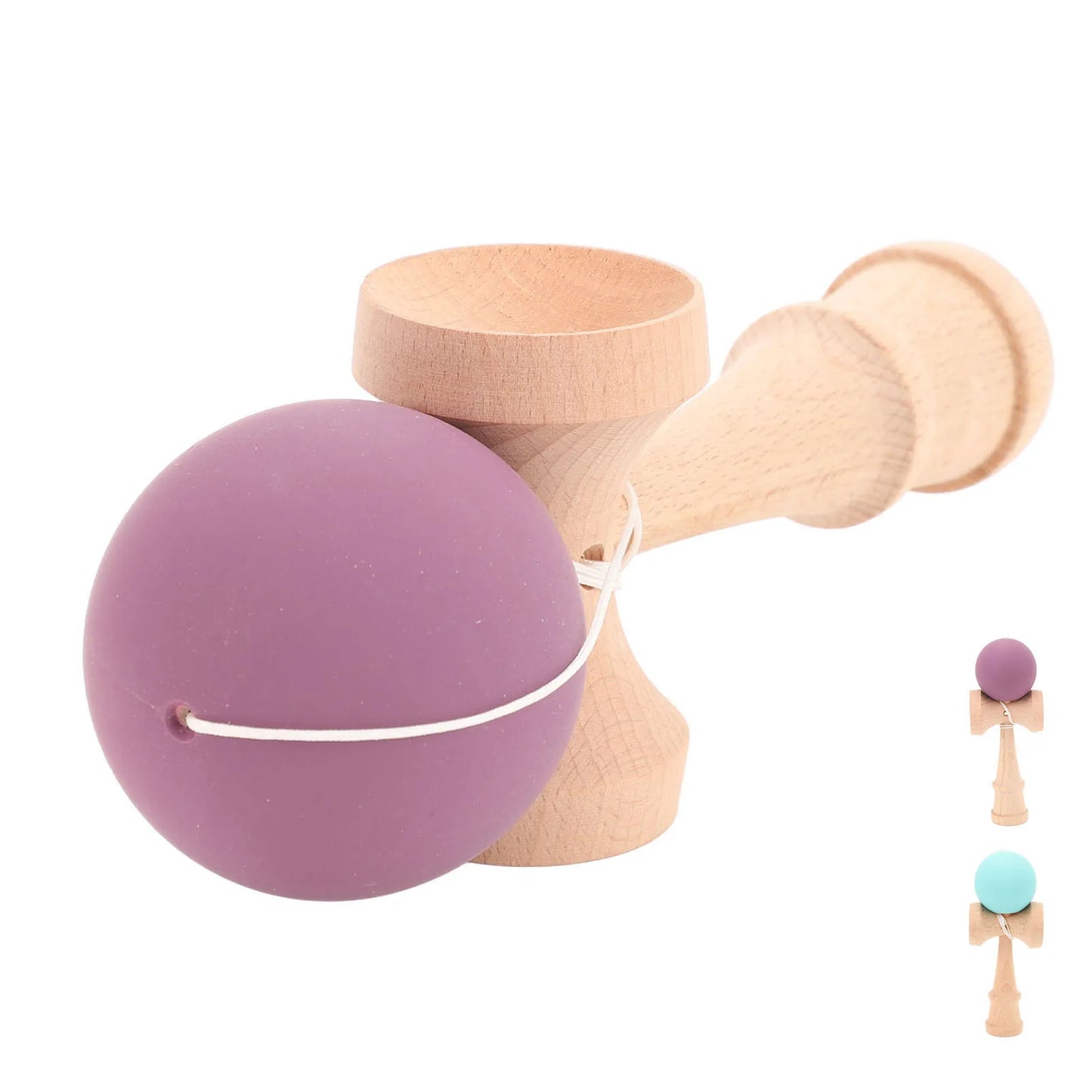 Kendama Wooden Portable Kendama Beech wood Improves Hand Eye Coordination with String for Indoor and Outdoor Wooden Kendama