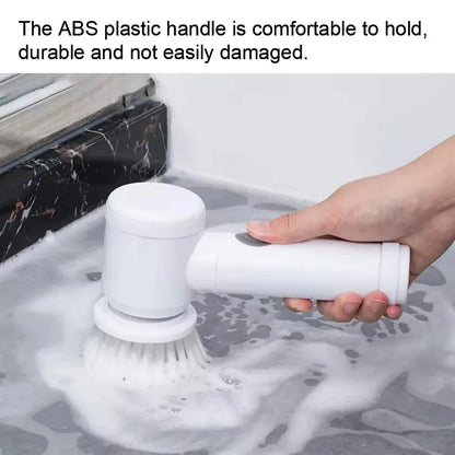 Electric Cleaning Brush Kitchen Dishwashing Brush Waterproof USB Rechargeable Automatic Handheld Cleaner Multifunction Household