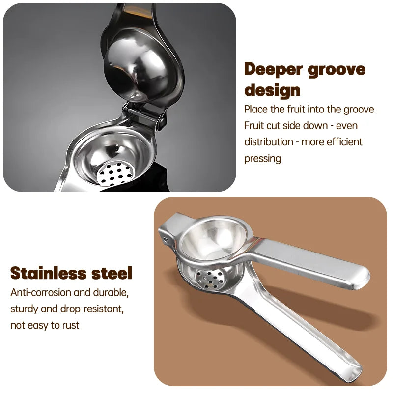 HypeHub Stainless Steel Manual Citrus Juicer – Lemon & Orange Press