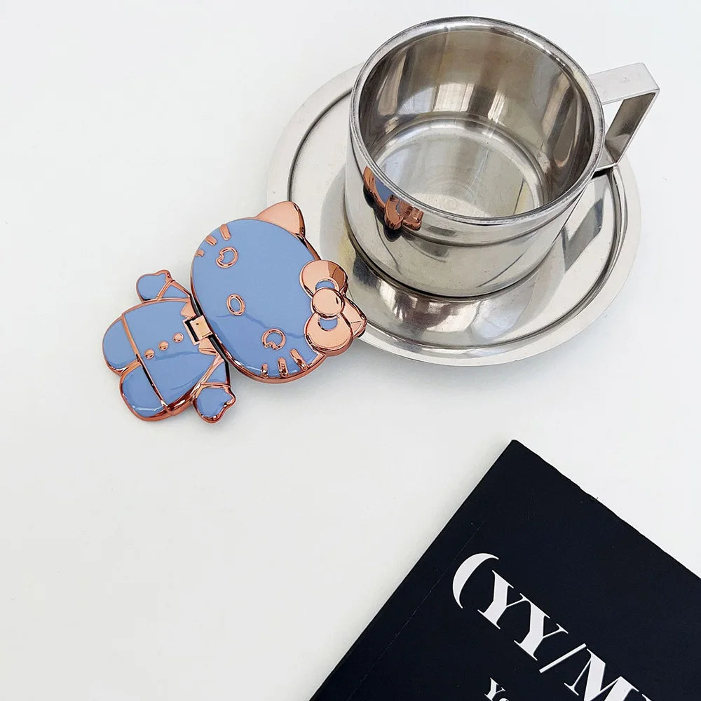 Sanrio Kuromi Phone Holder with Makeup Mirror – Rotatable Stand