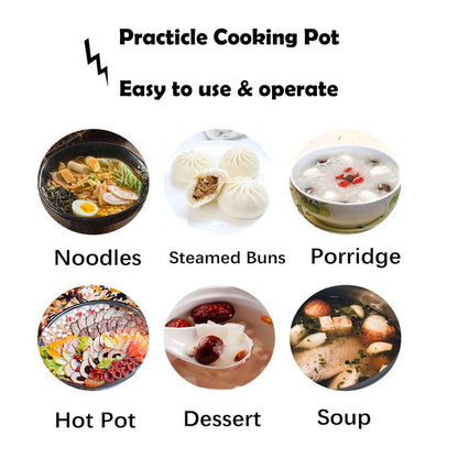 BALASHOV 1.8L Mini Electric Hot Pot – Multi-Cooker for 1-2 People