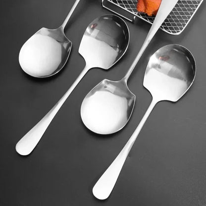 HypeHub Large Stainless Steel Soup Spoon – Long Handle Kitchen Utensil