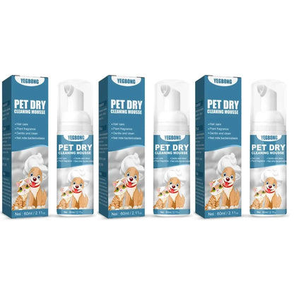Portable Dog Dry Cleaning Shampoo Great Smelling Cat Dry Shampoo Deodorant No Rinse Cleaner for Pet Outdoor Travel Bath Supplies