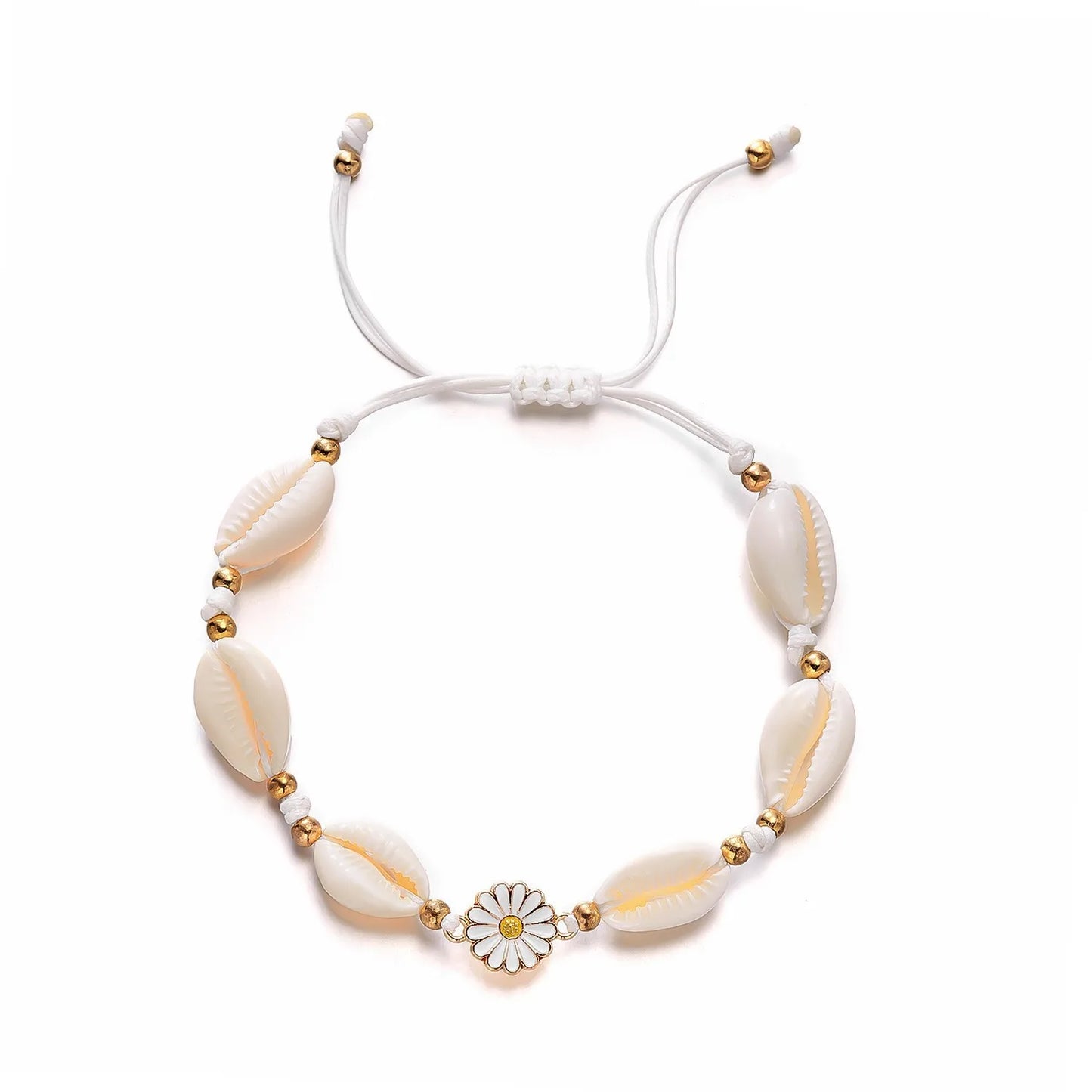 MOONBIFFY Bohemian Shell Bead Bracelet – Women's Ocean Star Turtle Woven