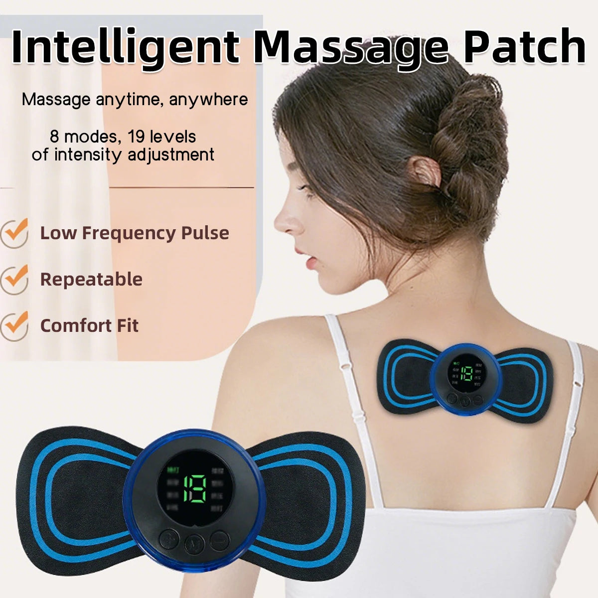 3PCS Home Massager Set EMS Foot Therapy Massager Multi-function Electronic Massage Pen to Relieve Shoulder Neck Waist Back Pain