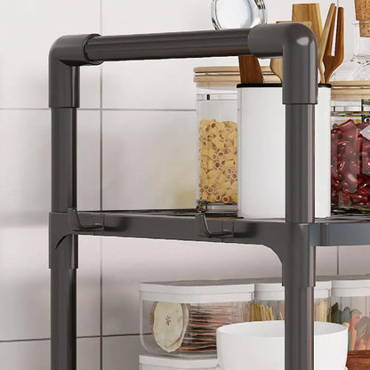 HypeHub Multi-Layer Metal Microwave Oven Rack – Adjustable Kitchen Storage