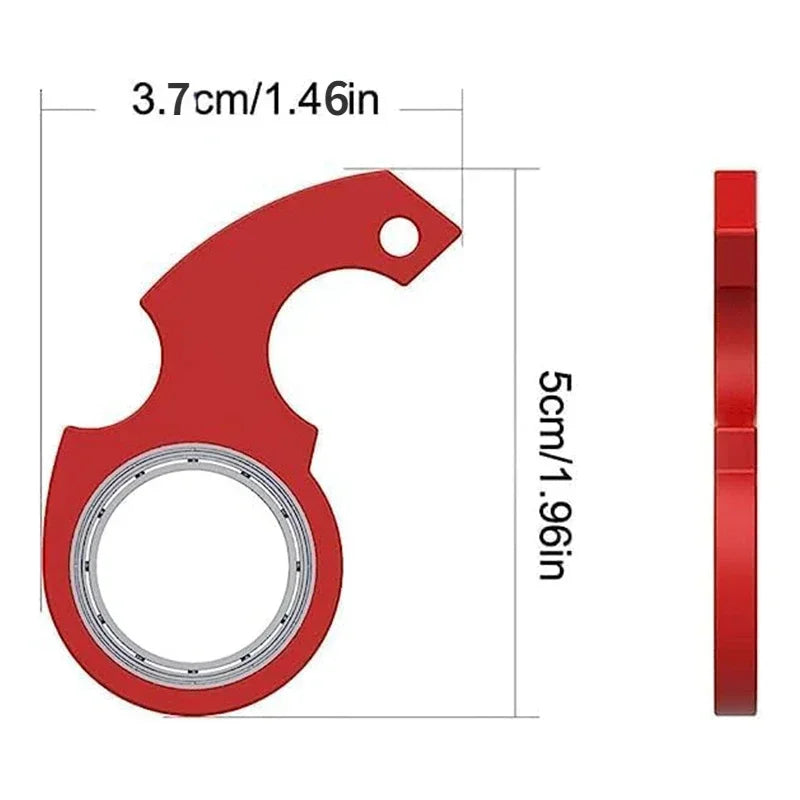 Spinner Stress Toy Metal Idget Toys Kids Fingertip Spinning Keyring Finger Fidget Ring Relieve Boredom Party Gifts Keychain
