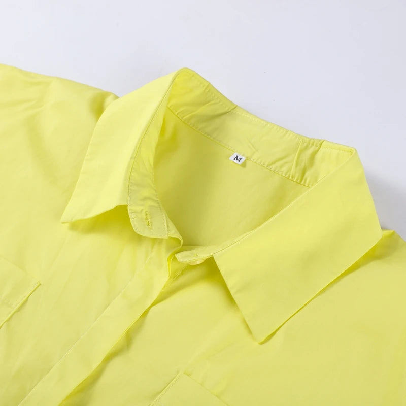 Casual Women's Lace Up Dress Single-Breasted Turn-Down Collar Short Sleeve Lady Dresses 2025 Spring Summer Loose Female Robe
