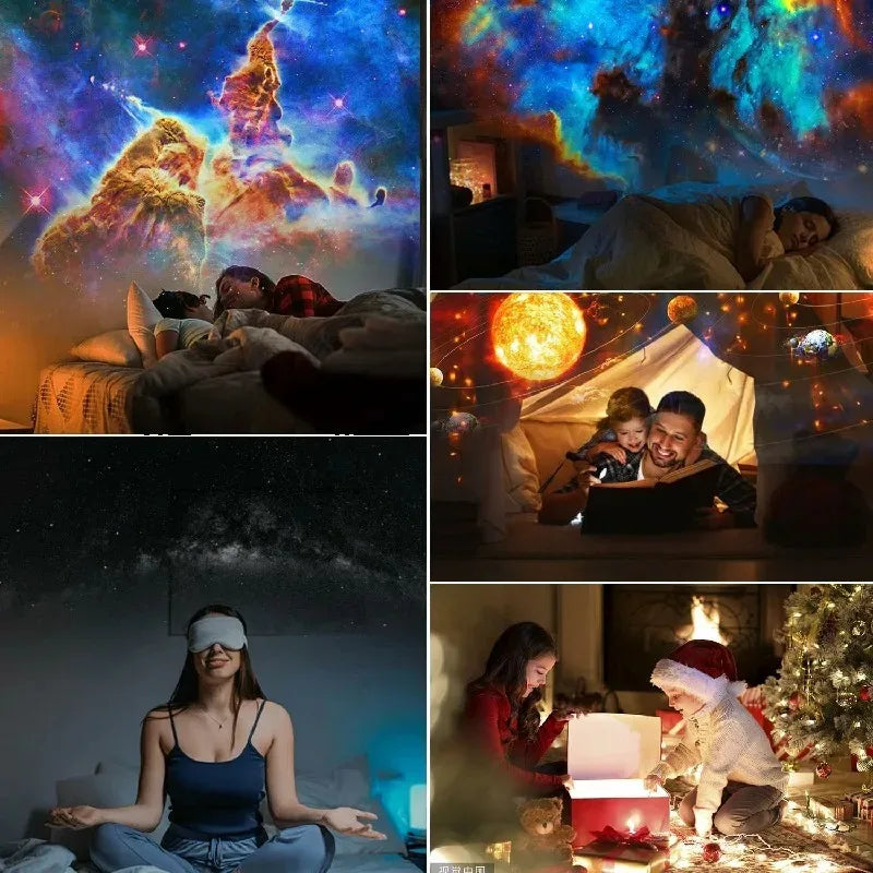 Galaxy Projector for Bedroom, HD Image Star Projector Galaxy Light Adjustable Knob, 13 Film Discs Planetarium Projector for Kids