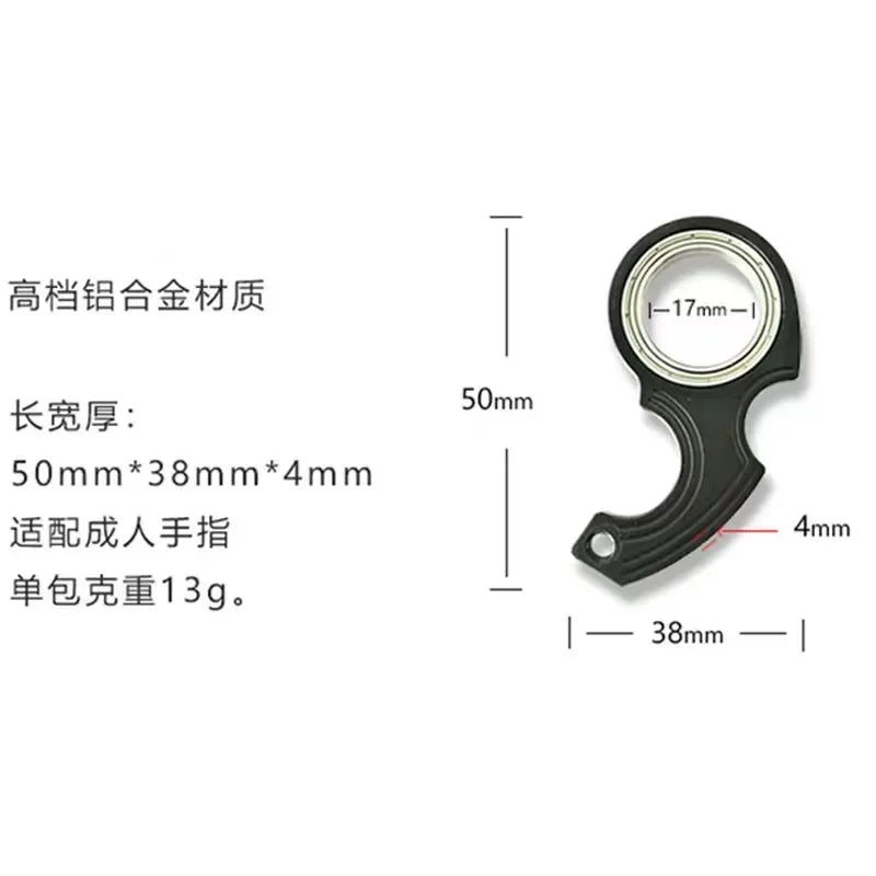 Spinner Stress Toy Metal Idget Toys Kids Fingertip Spinning Keyring Finger Fidget Ring Relieve Boredom Party Gifts Keychain