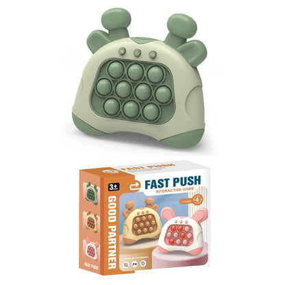 Pop it Quick Push Game Machine Fidget Kids Games Toys Sensory Toys Handheld Game Bubble Stress Pop Light Up Game for Kids Adults