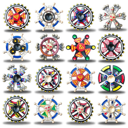 Rainbow Fidget Metal Spinner Colorful Finger Spinners High Speed Hand Spinners Fidget Toys for Stress Anxiety Relief for Adults