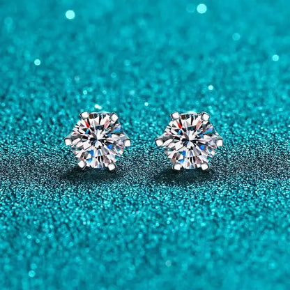 NeeTim 2 Carat Moissanite Stud Earrings for Women – 925 Sterling Silver