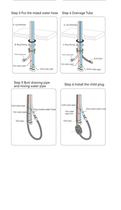 HypeHub Pull-Out Kitchen Faucet – Single Handle Hot & Cold Mixer