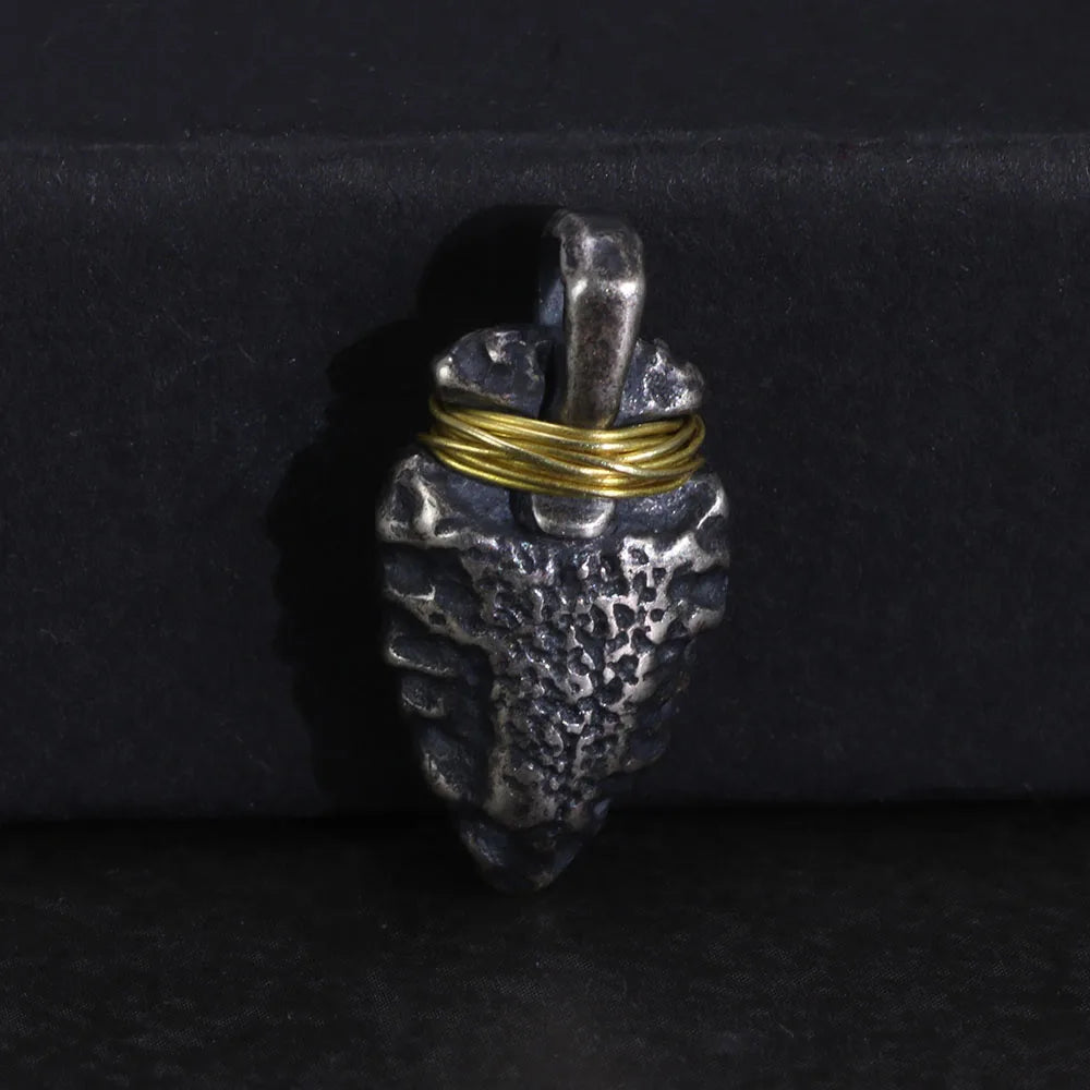 GQTorch Sterling Silver Viking Spearhead Pendant – Handcrafted Charm