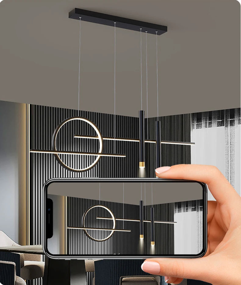 MZISOSOD Nordic Dimmable LED Pendant Light – Modern Kitchen Island Lamp