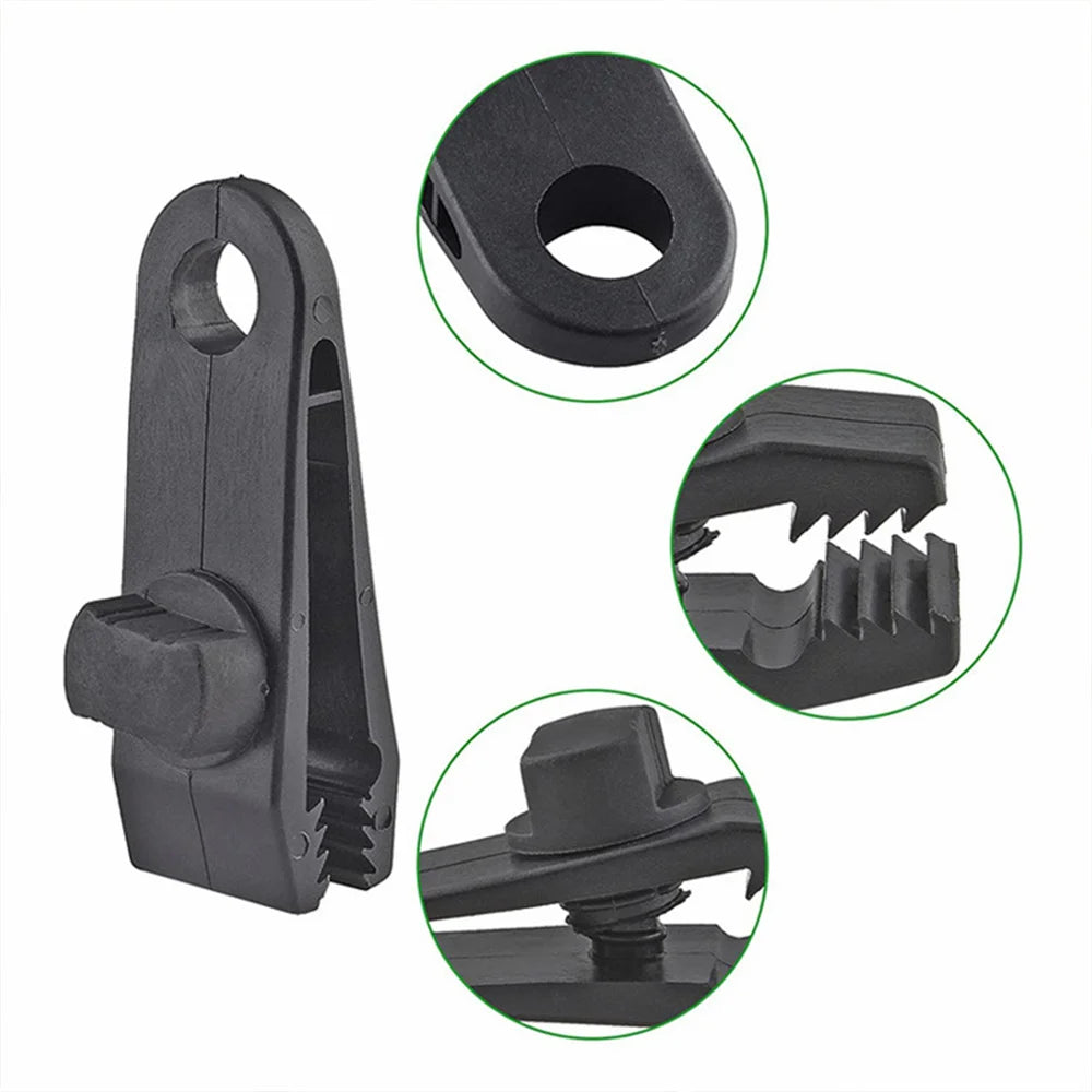 10/20/30PCS Tent Tarp Clips Windproof Clamp Tarpaulin Clip Tent Canopy Clip Crocodile Clip Awning Outdoor Camping Accessories