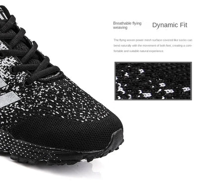 Men Sneakers Fashion Breathable Mesh Comfortable Black Sports Shoes Anti-Slip Outdoor Casual Running Mens Shoe Zapatillas Hombre