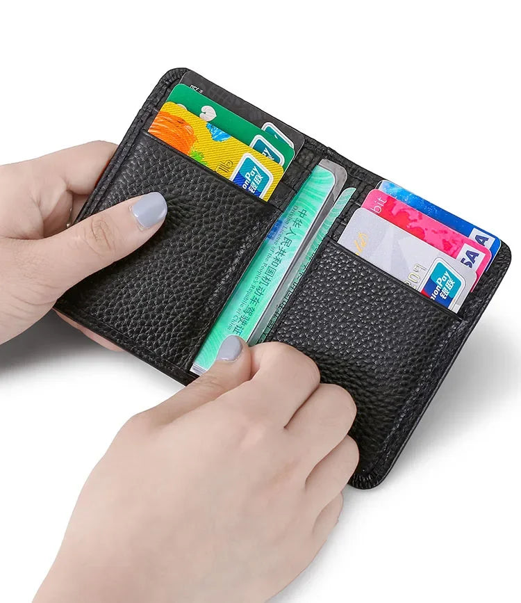 HypeHub Men's Slim Leather Wallet – Multi Card Holder & Coin Purse
