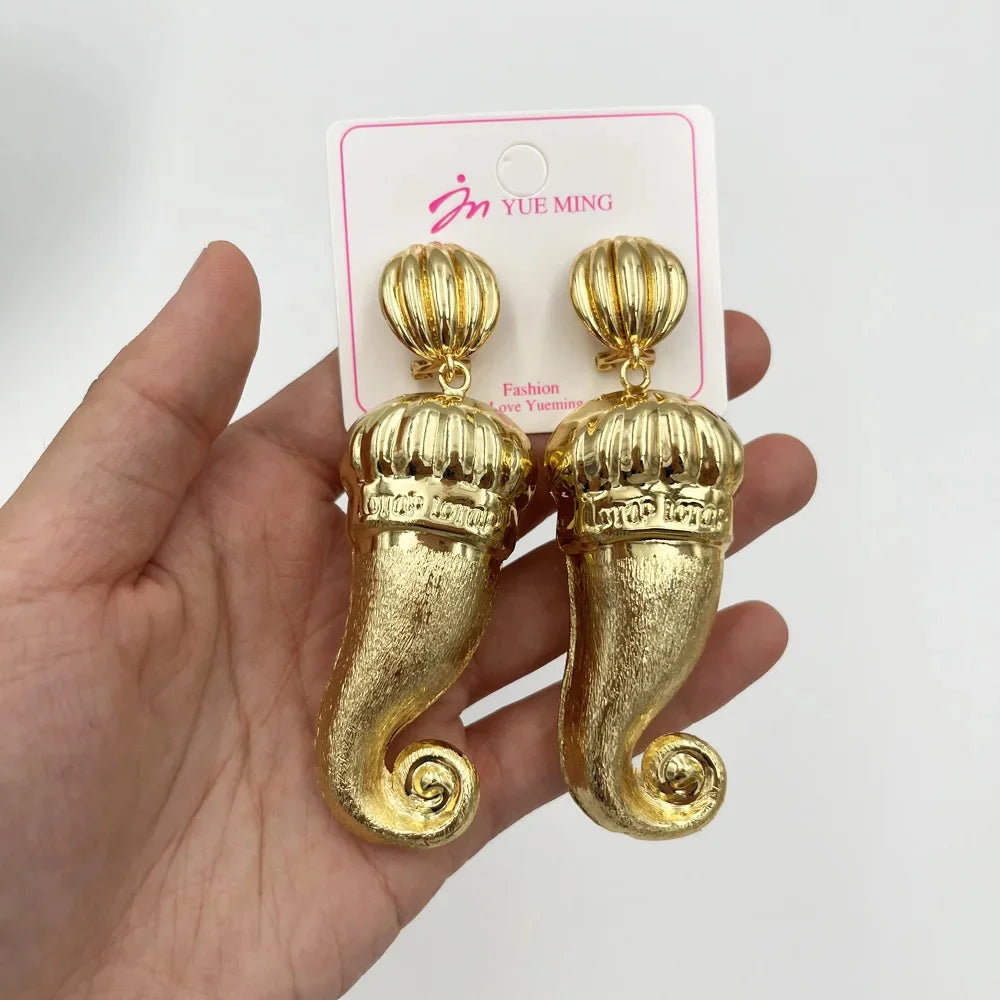 YMChoice Dubai 18K Gold Plated Water Drop Necklace & Earrings Set