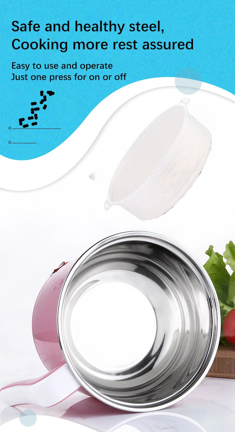 BALASHOV 1.8L Mini Electric Hot Pot – Multi-Cooker for 1-2 People