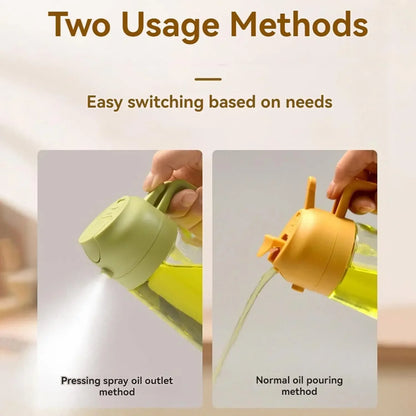 HypeHub 2-in-1 Glass Olive Oil Sprayer – Anti-Leak Cooking Mister