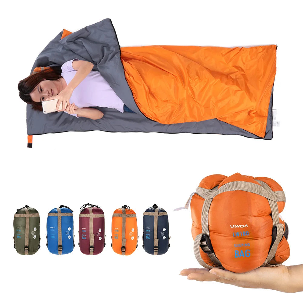 Lixada 190 * 75cm Outdoor Envelope Sleeping Bag Camping Travel Hiking Multifunction Ultra-light 680g