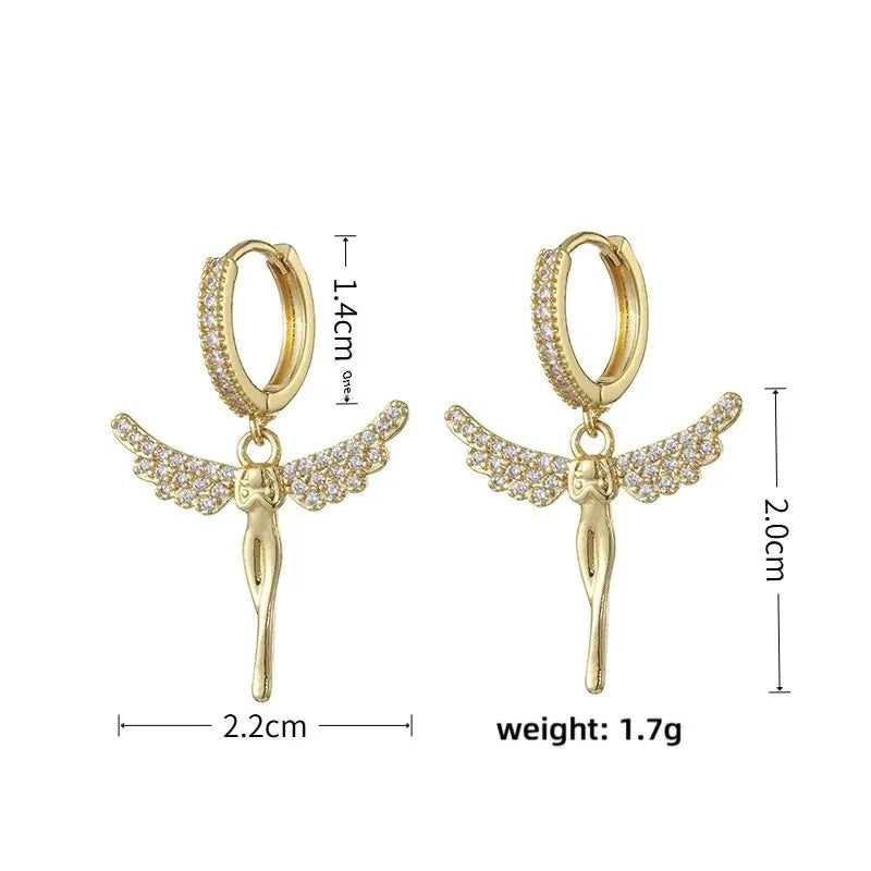 HypeHub Color Diamond Cross Hoop Earrings – American Style Ear Clip