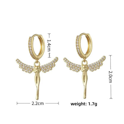 HypeHub Color Diamond Cross Hoop Earrings – American Style Ear Clip