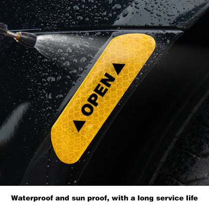 Reflective Car Door Sticker Safety Opening Warning Reflector Tape Decal Auto Car Accessories Exterior Interior Reflector Sticker